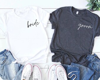 Bride Groom Shirt, Wedding Shirt, Bride And Groom Shirt, Just Married Shirt, Honeymoon T-Shirts, Couple Tee,Bachelor Party Shirt,Groom Shirt