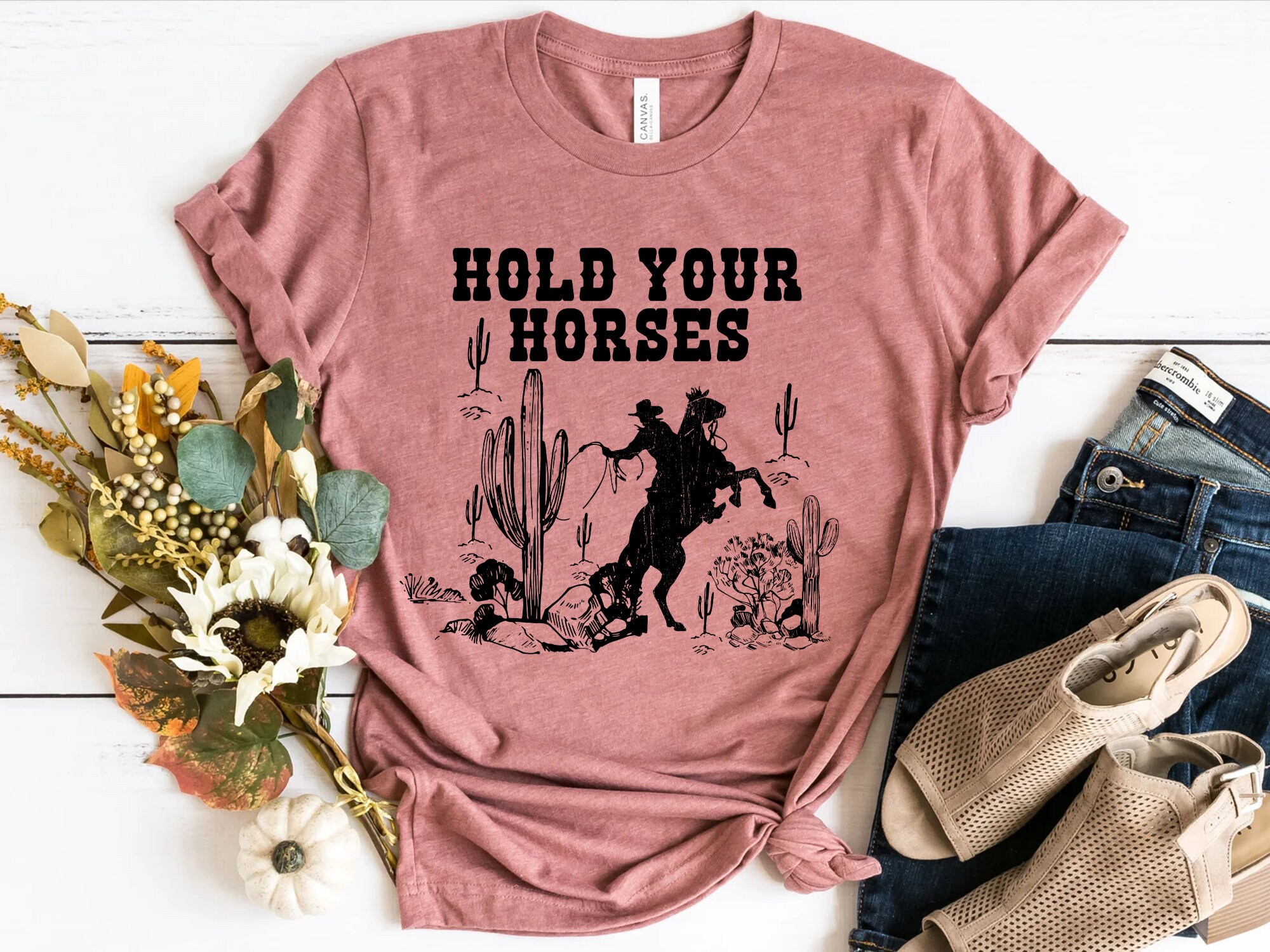 Hold Your Horses Shirt Horses Shirt Cowboy Shirt Rodeo Etsy