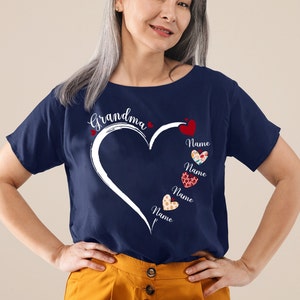 Personalized Grandma Shirt ,Custom Grandma Gift, Grandma Heart Shirt, Funny Grandma Shirt, Mothers Day Gift, Grandma Birthday Gift, Grandma