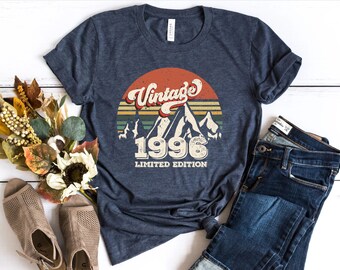Vintage 1996 Shirt,29th Birthday Shirt, Vintage 1996 Birthday Shirts,29th Birthday Gifts For Men,29th Birthday Gifts For Women,Birthday Year