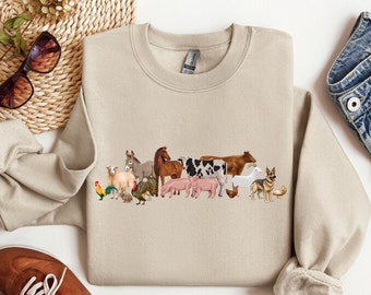 Farm Animal Shirt, Animal Lover Shirt, Farm Shirt, Animal Shirt, Farmer Shirt, Farm Animal Tshirt for Women, Farm Animal Gift for Her,Farmer