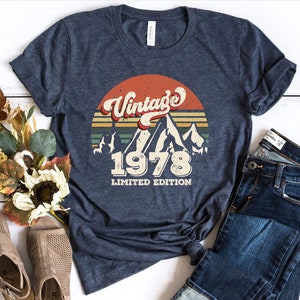 Vintage 1978 Shirt, 1978 Shirt, 47th Birthday Shirt, 47th Birthday Gift, 47th Birthday Gifts For Men,47th Birthday Gifts for Women, 1978 Tee