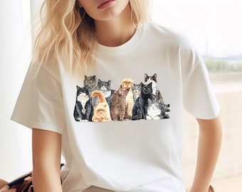 Women Cat Shirt, Cat Shirt, Love Cat Tee, Animal Shirt, Mothers Day Cat Shirt, Funny Pet Shirt, Cat Lover Shirt, Cat Mom Shirt,Animal Lover