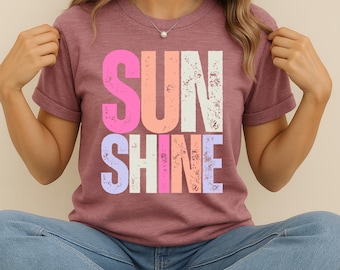 Hello Sunshine Shirt, Sunshine T-shirt, Summer Tee, Happy Summer Shirt, Beach Shirt for Women, Girls Trip T-shirt, Vacation Shirt, Beach Tee