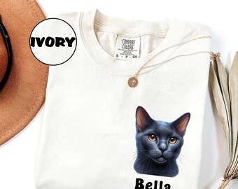 Comfort Colors® Custom Cat Shirt, Personalized Cat Shirt, Cat Lovers Shirt, Gift for Mom, Gift for Dad, Mothers Day Gift, Fathers Day