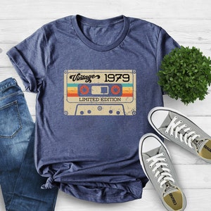 Vintage 1979 Limited Edition Cassette Shirt, 46th Birthday Shirt, Vintage 1979 Shirt,Vintage 46th Birthday Tshirt,Vintage Birthday Party Tee