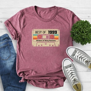 Best Of 1999 21st Birthday Gifts Cassette Tape Vintage T-Shirt Best Of 1999 21st Birthday Gifts Cassette Tape Vintage T-Shirt