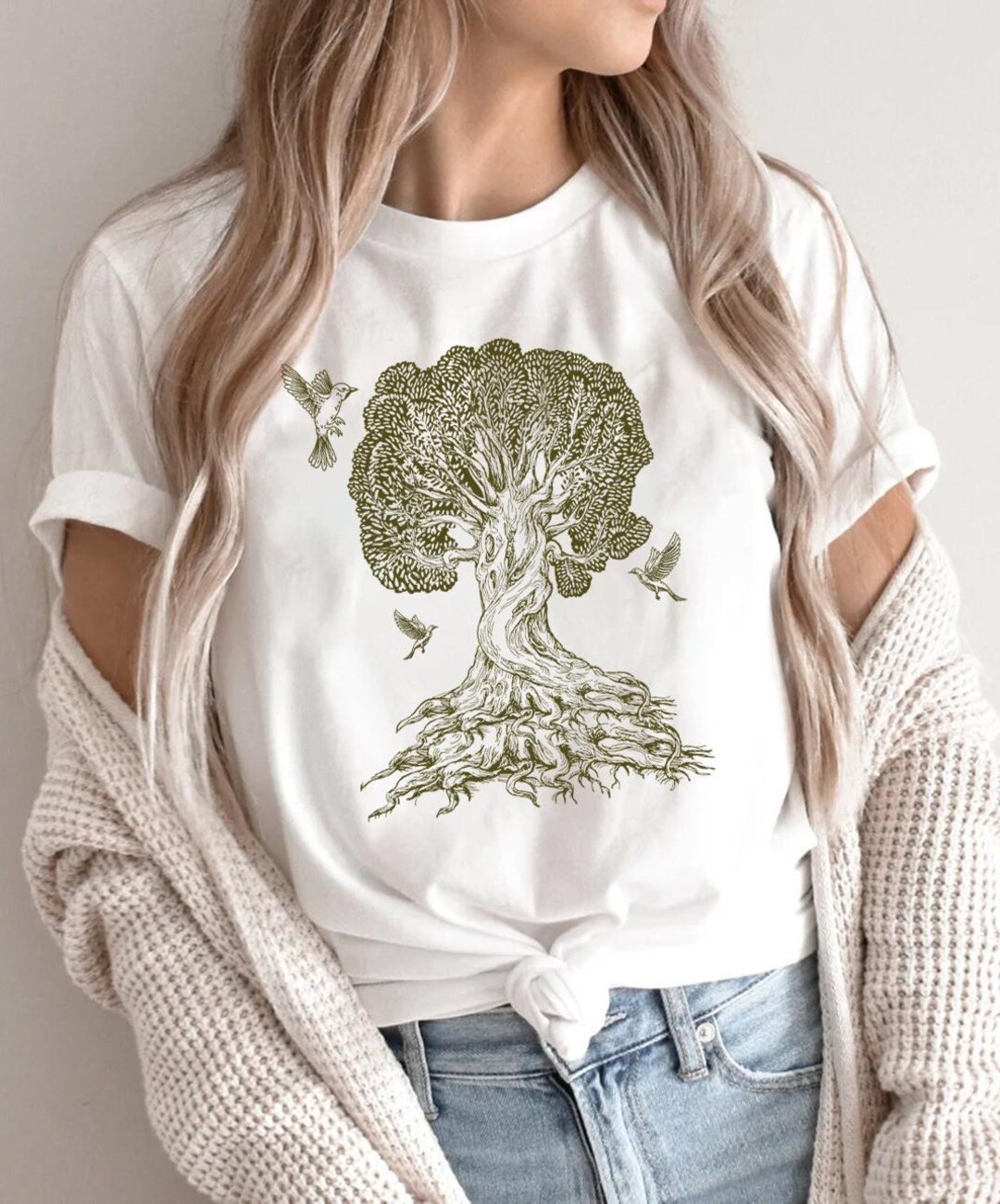 Tree Atlanta Merchandise Tree Shirt, Gnarled Tree T-shirt, Men's Graphic Tee, Tree of Life Shirt ...