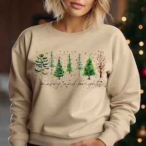 Trendy Christmas Trees Shirt, Christmas Shirts for Women, Christmas Tee, Christmas Tee, Shirt For Christmas,Cute Christmas Shirt,Holiday Tee