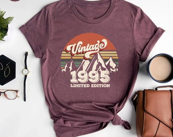 Vintage 1995 Shirt,30th Birthday Shirt, Vintage 1995 Birthday Shirts,30th Birthday Gifts For Men,30th Birthday Gifts For Women,Birthday Year
