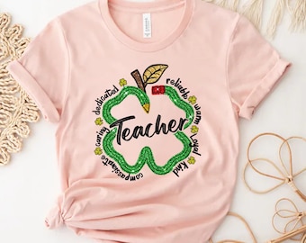 One Lucky Teacher St Patricks Day Shirt,St Patricks Day Teacher Shirt,St Paddys Day Tshirt,Saint Patricks Day Shirts For Women,Lucky Teacher