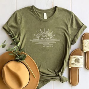 Be The Light Shirt, Inspirational Shirt, Religious Shirt, Faith Shirt, Christian Shirt, Matthew 5:14 Shirt, Bible Verse T Shirt,Jesus Shirt