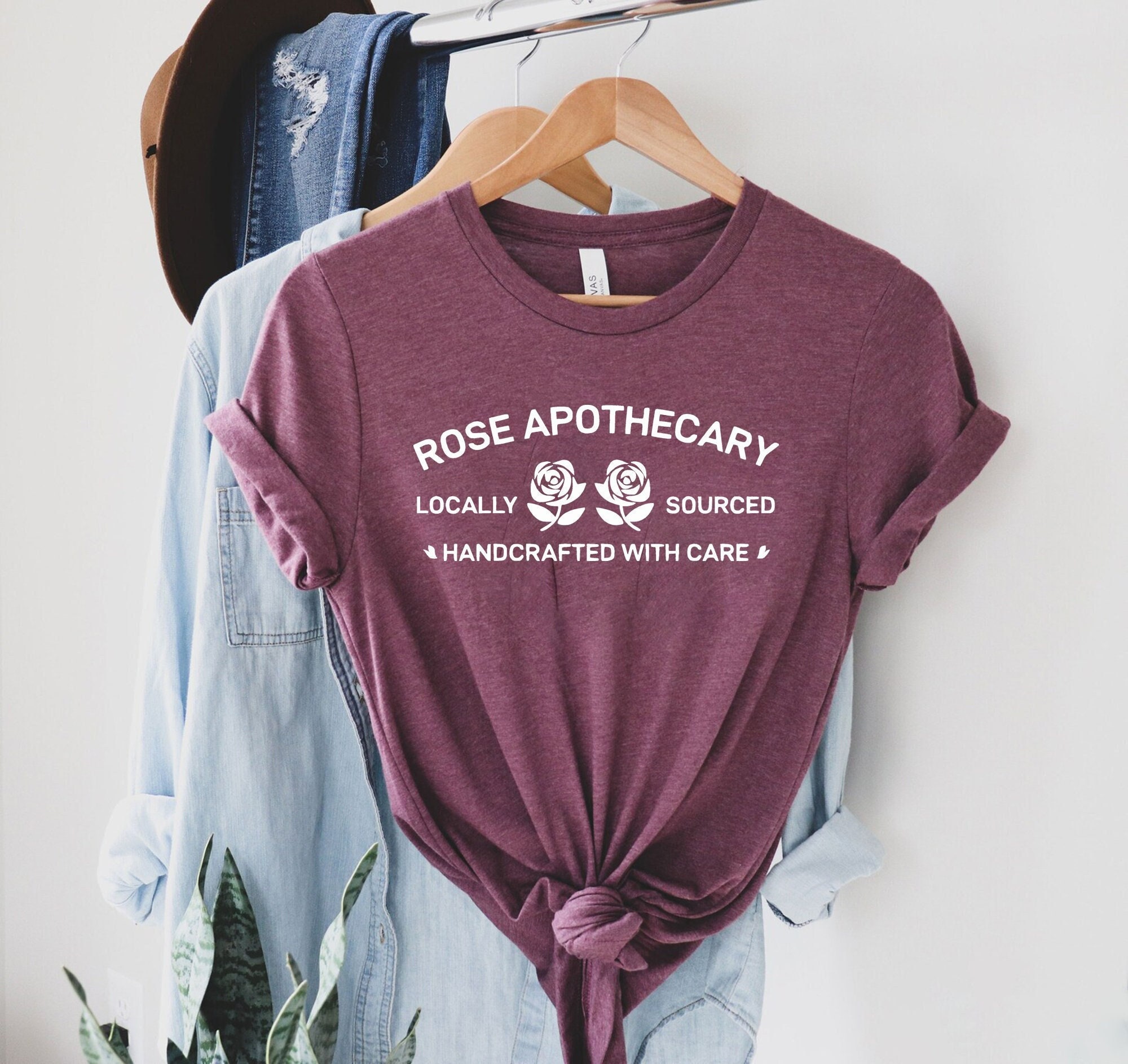 Rose Apothecary Shirt, Schitt Creek Shirt, Rosebud Motel Shirt, Handcrafted with Care, Moira Rose Shirt, David Rose Shirt, Schitt Creek Gift