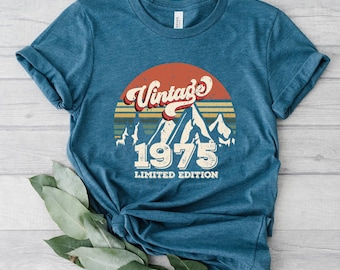 Vintage 1975 Retro,50th Birthday Shirt,50th Birthday Gift For Women,50th Birthday Gift For Men,50th Birthday Best Friend,50th Birthday Woman