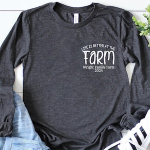 Farm Est Custom Shirt, Customizable Farm Name Est Shirt, Life Is Better On The Farm Tee, Farm Matching Family Shirt, Pocket Farmer Shirt Tee