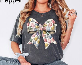 Comfort Colors® Easter Shirt, Happy Easter Sweatshirt, Coquette Easter Shirts, Easter Shirt for Kids, Easter T Shirt for Women, Bunny Shirt