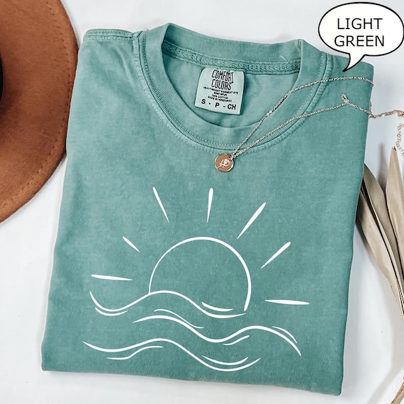 Comfort Colors® Sun T-Shirt, Summer Shirt, Beach Shirts, Sunhine T-Shirt, Gift For Woman, Boho Sun Shirt, Sun Shirt, Summer Vibes Shirt, Sun