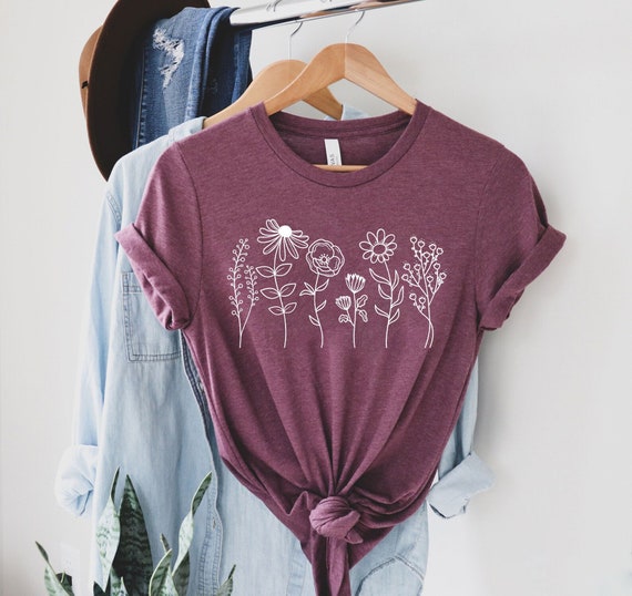 Wildflower Shirt, Raising Wildflowers Tee, Wild Flowers Tshirt, Floral Tshirt, Summer Shirt, Gift for Women, Graphic Tee, Gift For Mom Shirt