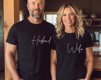 Husband and Wife Shirts, Husband Shirt, Wife Shirt, Husband and Wife Pocket Tees, Husband Tee, Wife Tee, Honeymoon Tees, Just Married Shirts