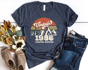 1986 Vintage Birthday Shirt, Vintage 1986, 1986 Shirt, 39th Birthday Shirt, 39th Birthday Best Friend, 39th Birthday Woman, Limited 1986 Tee