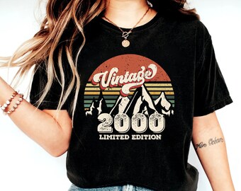 Vintage 2000 Shirt, 25th Birthday Gift For Men, 25th Birthday Best Friend, 25th Bday, Limited Edition, Turning 25 Birthday Gift,Born in 2000