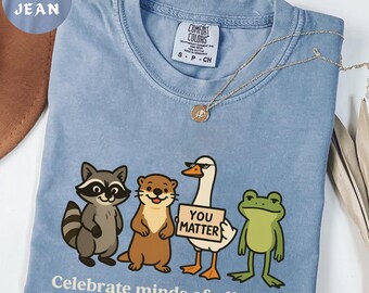 Comfort Colors® Celebrate Minds of All Kinds, SPED Teacher Shirt, Empathy Kindness Equality, Neurodiversity Tee, Inclusion Advocate Shirt