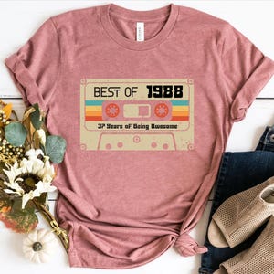 37th Birthday Shirt, 37 Years Of Being Awesome T-Shirt, 1988 Birthday Shirt, 37th Birthday Gift For Women, 37th Birthday Men Tee, 1988 Shirt