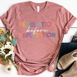 Regulation Before Expectation Shirt, Special Education Shirts, Accessibility Teacher Gift, Sensory Regulation T-shirts, Occupational Therapy