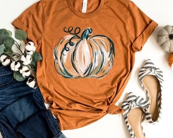 Fall Pumpkin Shirt, Cute Fall Shirt, Thanksgiving Tshirt, Graphic Tee for women, Pumpkin Spice Tee, Teacher Fall Shirt, Autumn Shirt, Fall T