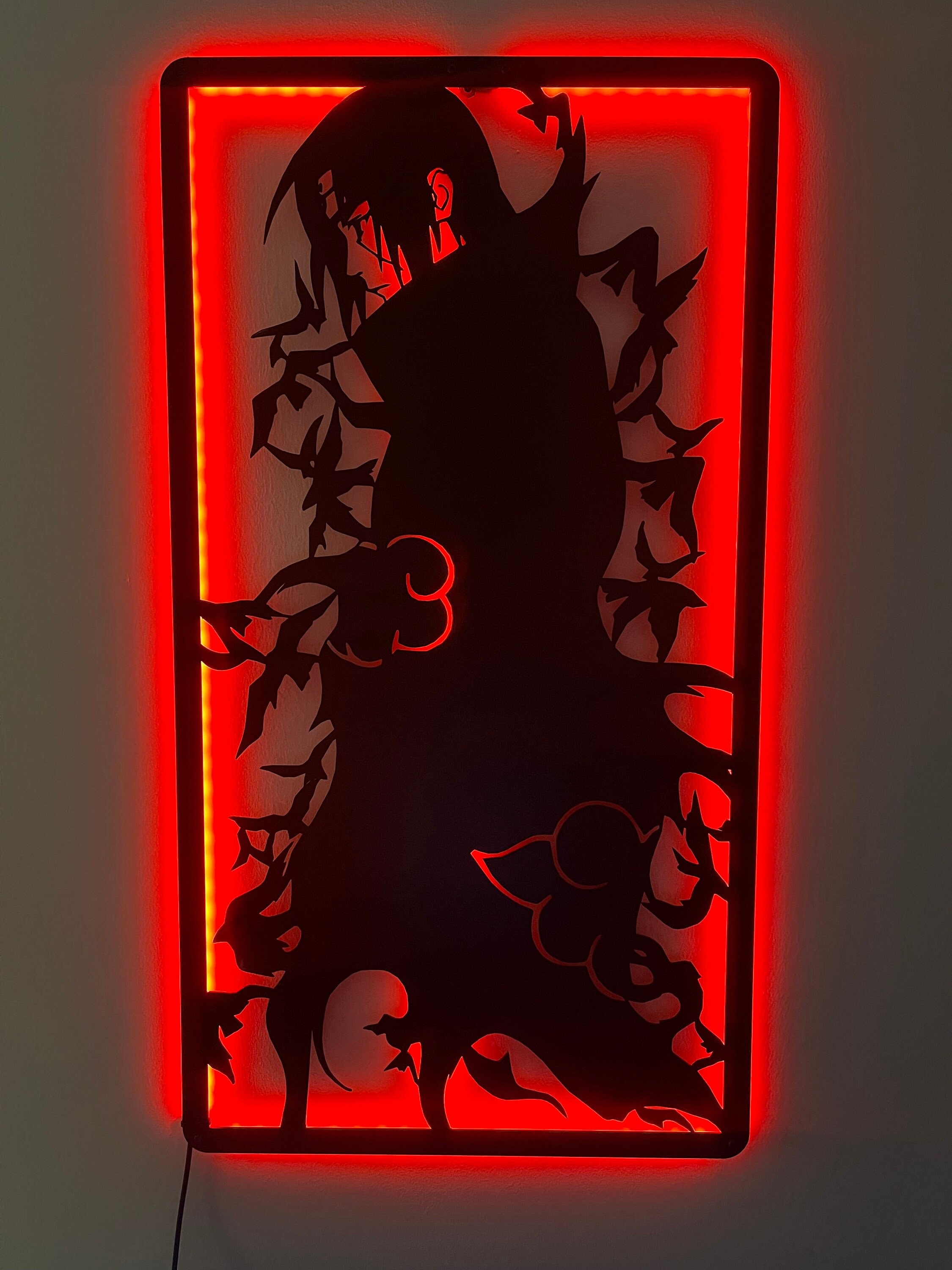Painel Led Neon - Aldeia da Folha Naruto