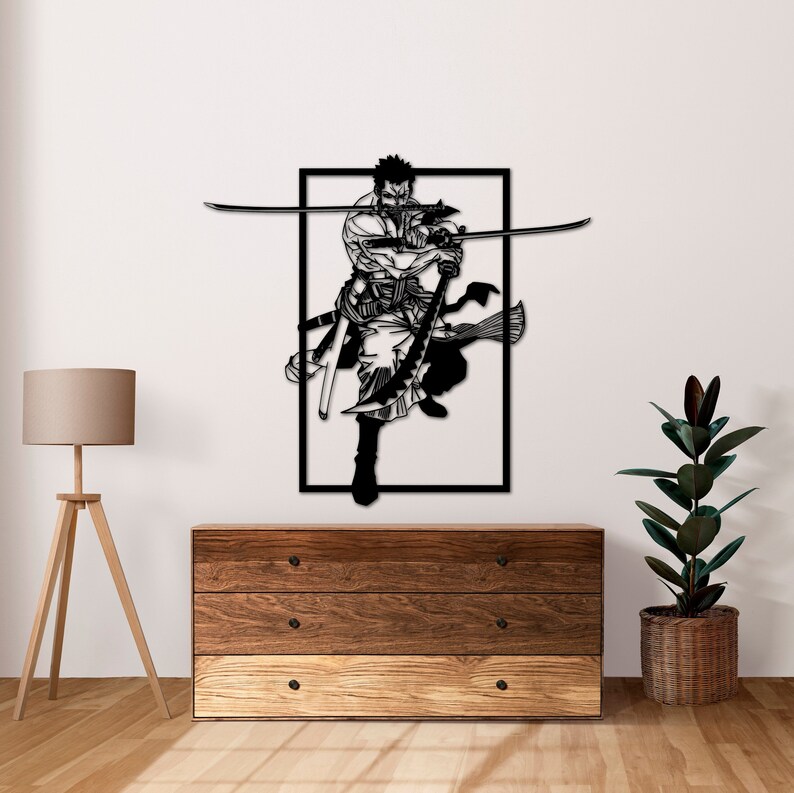 Anime Wall Decor Anime Metal Wall Art Etsy
