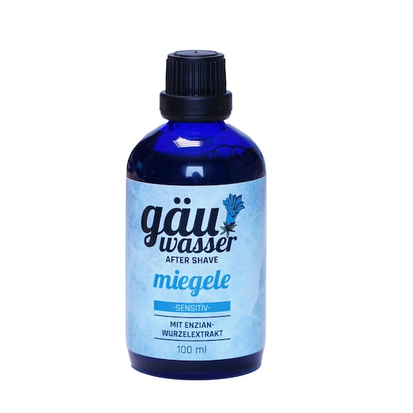 GäuWasser Aftershave (Rasierwasser) von Allgent mit Enzian aus den Allgäuer Bergen "Sensitiv" das must-have für den gepflegten Mann