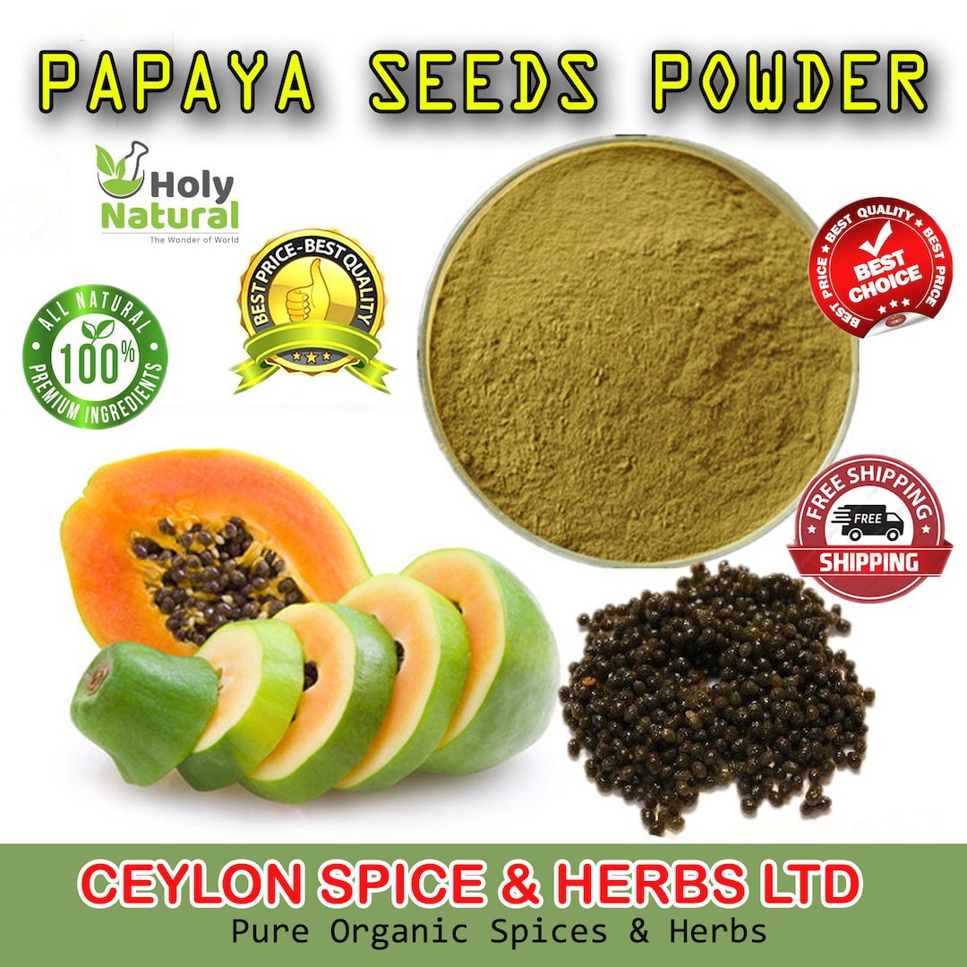 Dried Papaya Seeds Powder Organic NON GMO freshly Made to Etsy New