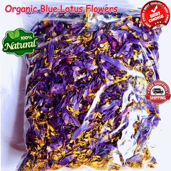 Blue Lotus Flowers ,28 Grams ,Nymphaea caerulea ,Freshly Air Dried To Order, Sacred Lotus Tea, Blue Lotus Flower Tea