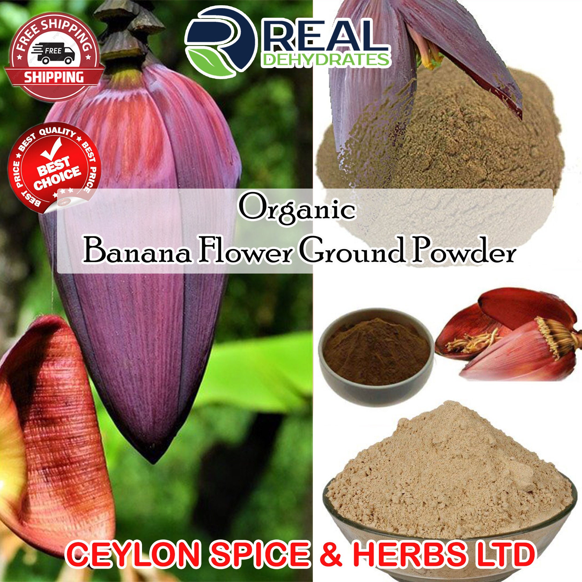 Banana Blossom Powder Pure Organic Banana Blossom Powder Etsy