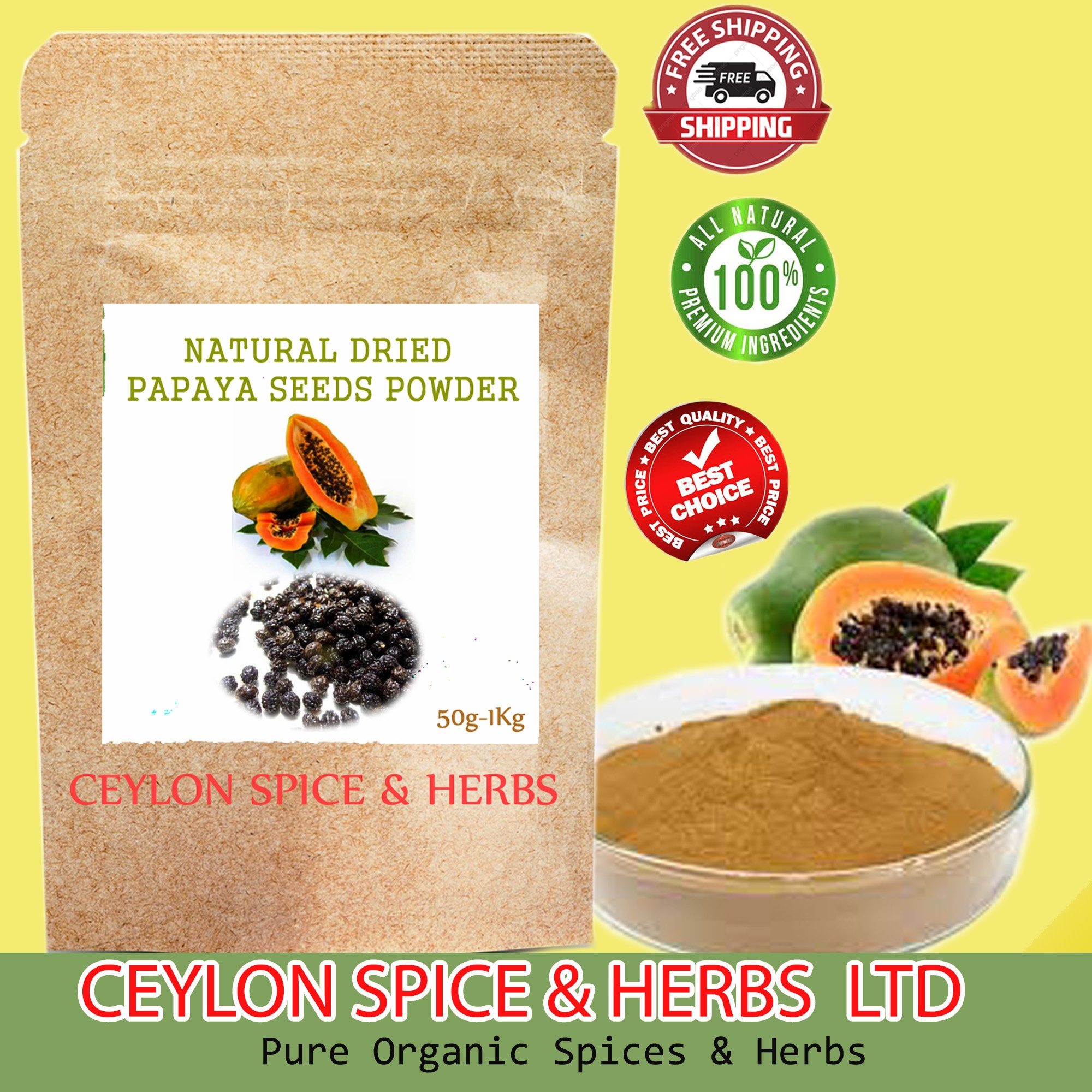Dried Papaya Seeds Powder organic NON GMO freshly Made to Etsy