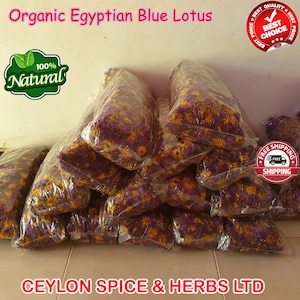 Organic Egyptian Blue Lotus, 25KG Whole Flowers, Premium Blue Lotus Flowers, Chakra Lotus, Meditation Tea, Tea for Yoga, Buddhism image 4