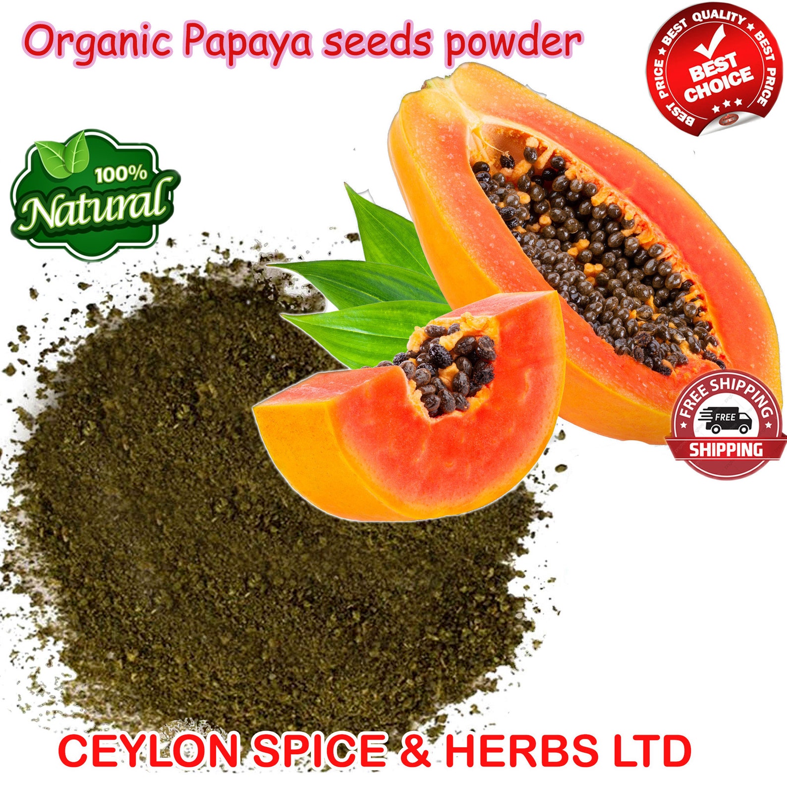 Dried Papaya Seeds Powder organic NON GMO freshly Made to Etsy