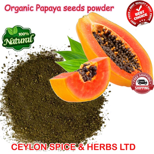 Dried Papaya Seeds Powder ,Organic NON GMO ,Freshly made to order, Herbal for Health 1KG BULK