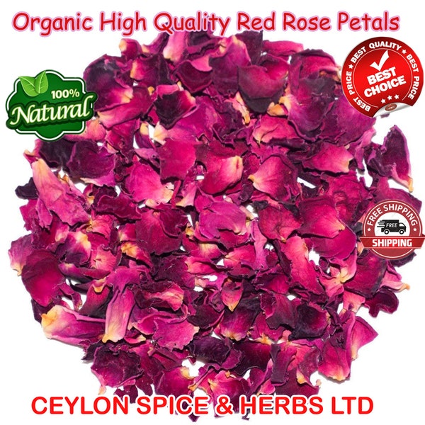 Red Rose Petal, Pure Organic Rosa Centifolia Tea, Freshly Air Dehydrate To Order, Edible Dry Flower, Food Grade Herb 5 KG Bulk