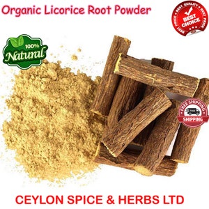 Licorice Powder, Licorice Dried Root ,Dried Root Ground ,Pure Organic Liquorice 2KG BULK, Freshly Made to Orders From Ceylon