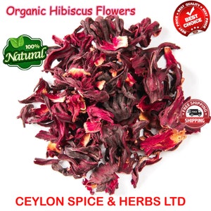 Hibiscus Dried Flowers, 1KG BULK, Hibiscus Flowers Organic Tea, Hibiscus Sabdariffa, Freshly Air Dried To Order