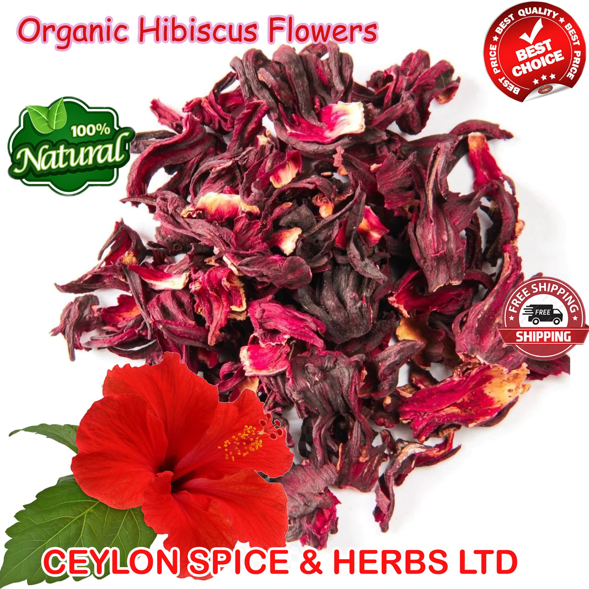 Hibiscus Dried Flowers 1KG BULK Hibiscus Flowers Organic Etsy