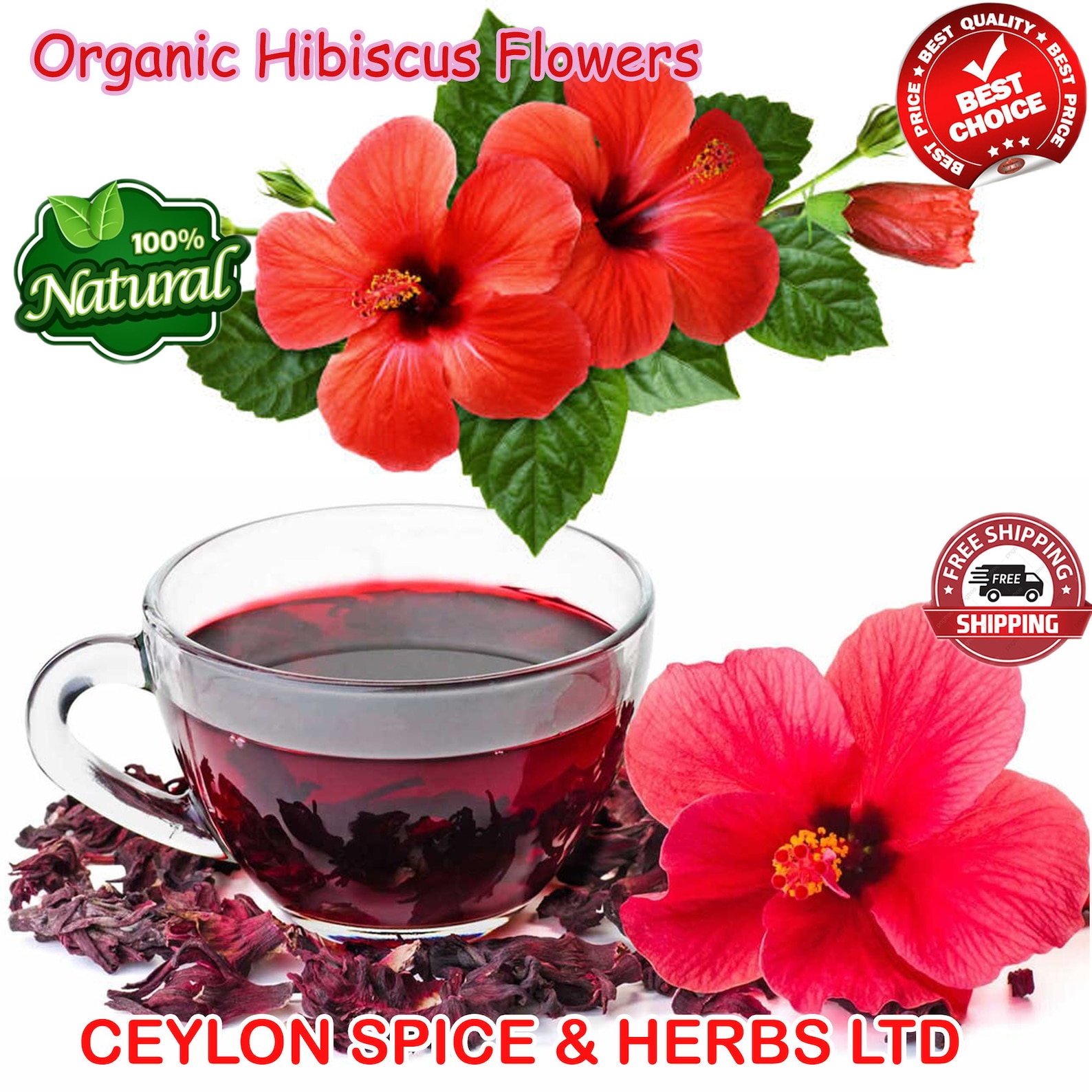 Hibiscus Dried Flowers 1KG BULK Hibiscus Flowers Organic Etsy