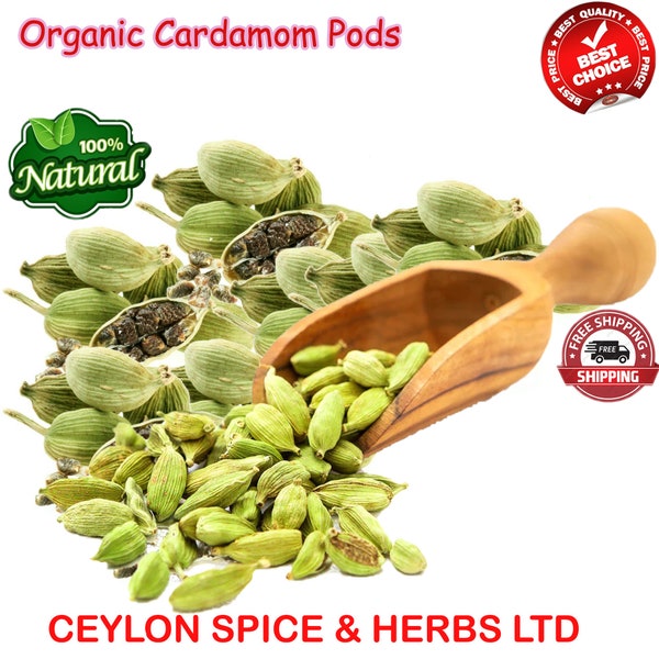 Cardamom, 5 KG Bulk Cardamon Organic Ground Cardamom Pods ,Green Cardamom premium quality grade A BULK -Full of the Seed