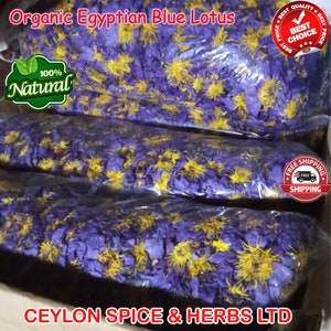 Organic Egyptian Blue Lotus, 25KG Whole Flowers, Premium Blue Lotus Flowers, Chakra Lotus, Meditation Tea, Tea for Yoga, Buddhism image 3