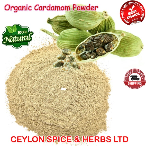 Cardamom Powder ,Cardamon Ground Powder, Organic, Kosher, USDA Certified ,Raw, Vegan, Non GMO, Gluten Free  5 KG Bulk