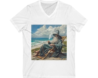 Gandalfs Day Off - Unisex jersey T-shirt met korte mouwen en V-hals