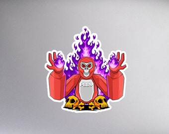 Creepy Scary Gorilla Tag Ghost Sticker for Sale by ContTraders