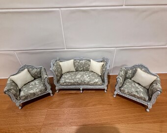 Dolls House Miniature Lounge Suite 1/12th scale